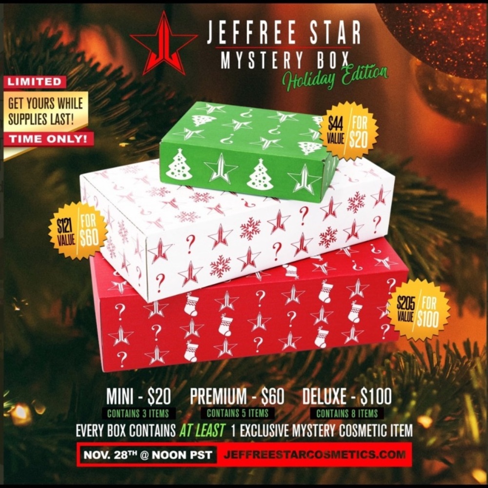 Jeffree Star Christmas Mystery Boxes